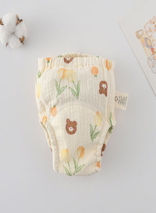 Muslin Bear Floral Potty Training Pants Set of 3