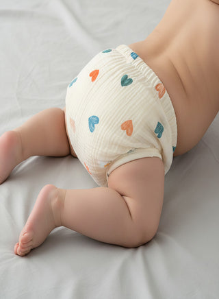 Muslin Rainbow Heart Potty Training Pants Set of 3