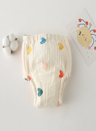 Muslin Rainbow Heart Potty Training Pants Set of 3