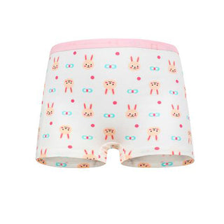 Babyqlo Cute Rabbit Printed Cotton Underpant Pack of 4 For Girls- Pink