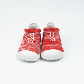 2 tone Plain Soft-top Shoes - Red