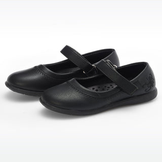 Hook And Loop Closure Ballerinas - Black