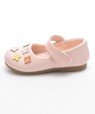 Applique Feature Loop Party Ballerinas for Girls - Pink