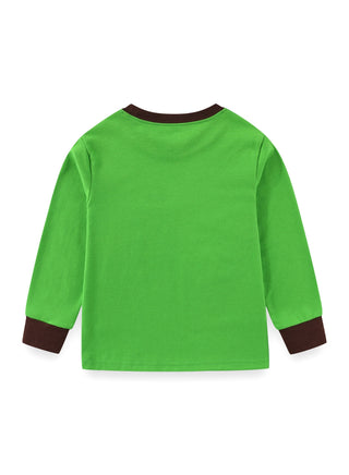 Glow Monkey Print Boys Cotton Night Suit