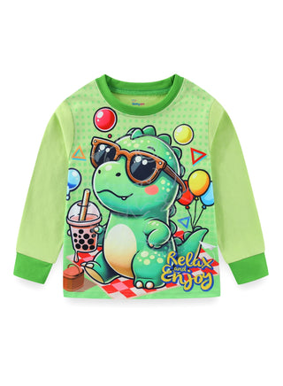 Glow Dinosaur Boys Cotton Pajama Night Set