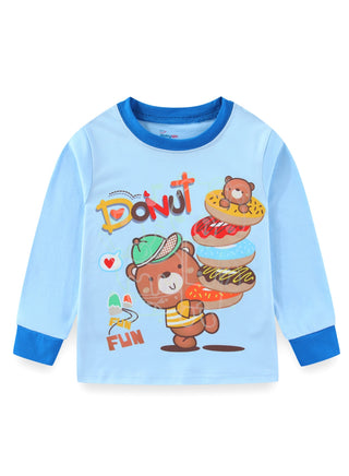 Glow Donut Bear Boys Cotton Pajama Set