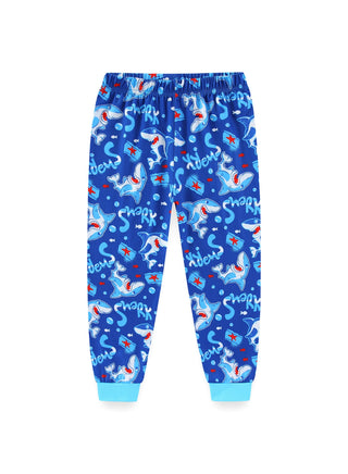 Glow Shark Attack Boys Cotton Pajama Set