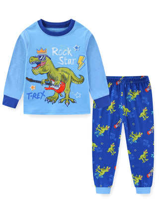 Glow T Rex Rock Star Boys Pajama Set