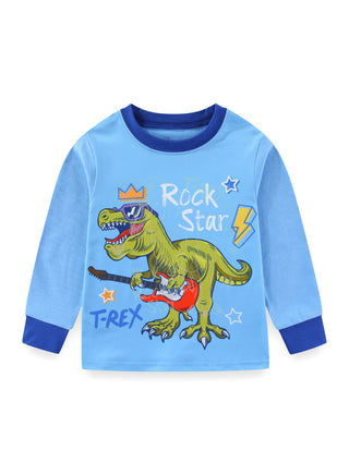 Glow T Rex Rock Star Boys Pajama Set