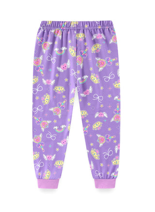 Glow Rainbow Unicorn Girls Cotton Pajama Night Set