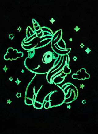 Glow Magical Unicorn Girls Cotton Nightwear Pajama Set