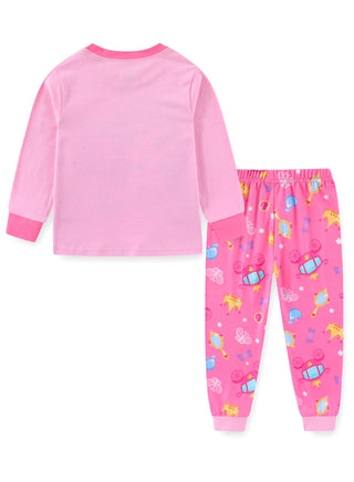 Glow Princess Castle Girls Cotton Pajama Night Set