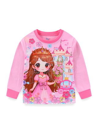 Glow Princess Castle Girls Cotton Pajama Night Set