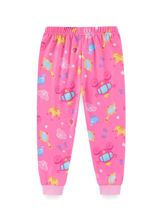 Glow Princess Castle Girls Cotton Pajama Night Set