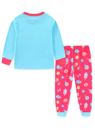 Glow Mermaid Fantasy Girls Cotton Pajama Night Set