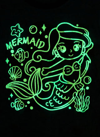 Glow Mermaid Fantasy Girls Cotton Pajama Night Set