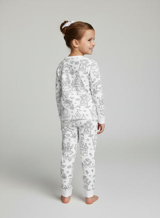 Color Your Own Creative Pajama Set for Girls