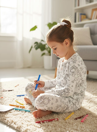 Color Your Own Creative Pajama Set for Girls