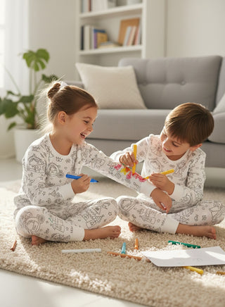 Color Your Own Creative Pajama Set for Girls