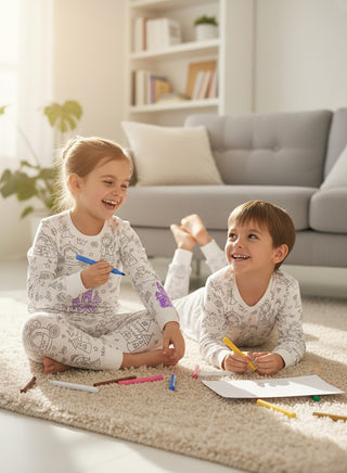 Color Your Own Creative Pajama Set for Girls