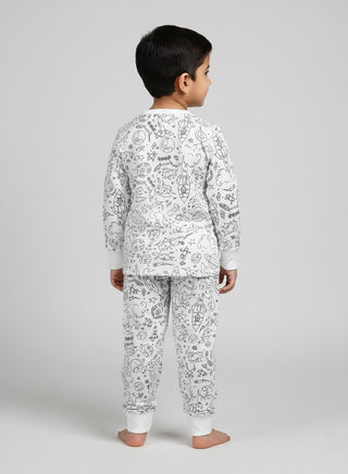 Color Your Own Creative Pajama Set for Boys
