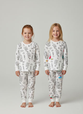 Girls Color Your Own Cotton Pajama Set