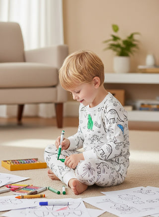 Boys Color Your Own Cotton Pajama Set
