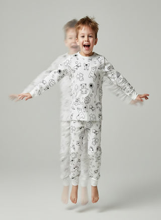 Fun Color Your Own Nightwear Pajama Set Boys