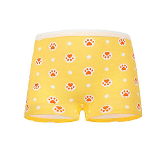 Babyqlo Baby Cats Printed Cotton Underpant Pack of 4 For Girls- Yellow