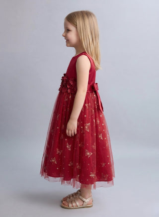 Elegant Floral Waist Party Gowns for Girls