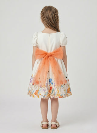 Elegant Floral Waist Party Gowns for Girls