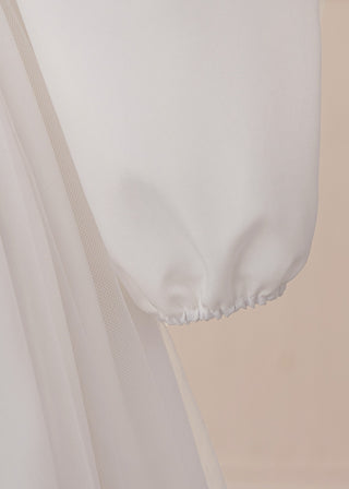 Girls White Gold Arabic Panel Occasion Maxi Dress