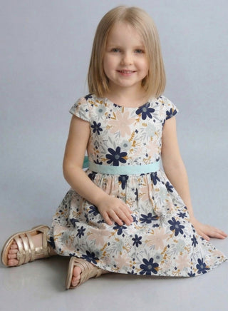 Girls Multicolor Floral Printed Summer Dress Casual