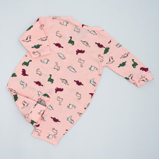 Dino Delight Cute Dino Prints Pure Cotton Romper for Infants