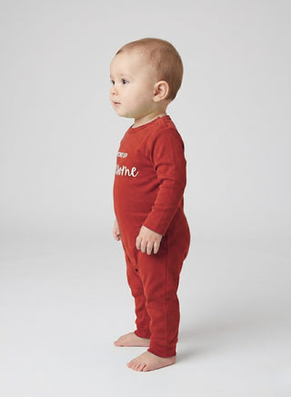 Baby Red I Woke Up Awesome Romper
