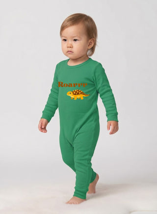 Baby Green Dinosaur Roarrr Full Sleeve Romper