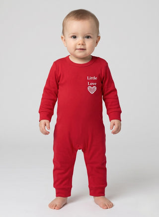 Baby Red Little Love Full Sleeve Romper