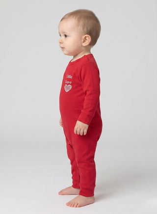 Baby Red Little Love Full Sleeve Romper