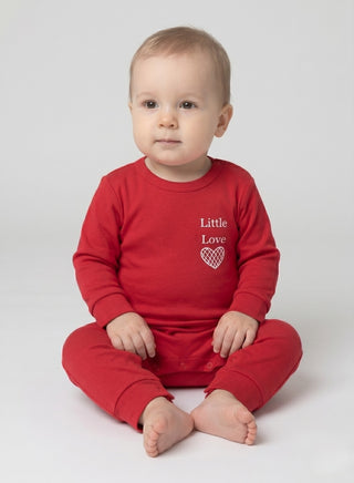 Baby Red Little Love Full Sleeve Romper