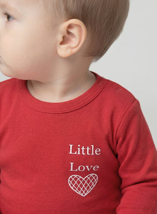Baby Red Little Love Full Sleeve Romper