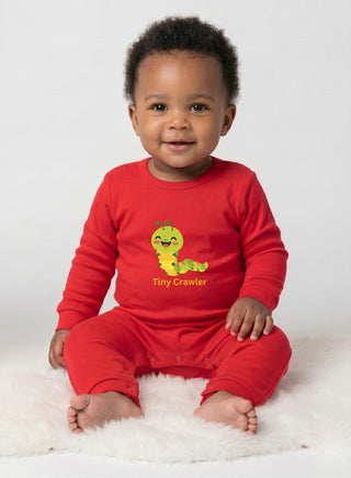 Baby Red Tiny Crawler Caterpillar Romper