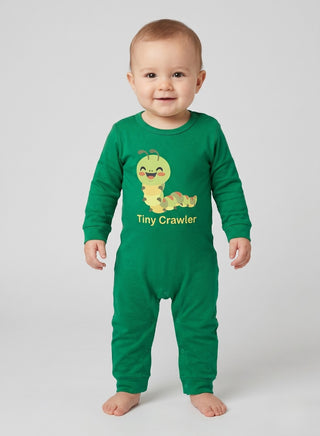 Baby Green Tiny Crawler Caterpillar Romper