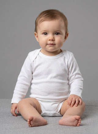 White 3-Pack Long Sleeve Baby Bodysuits