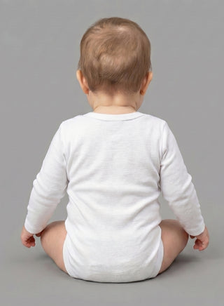 White 3-Pack Long Sleeve Baby Bodysuits