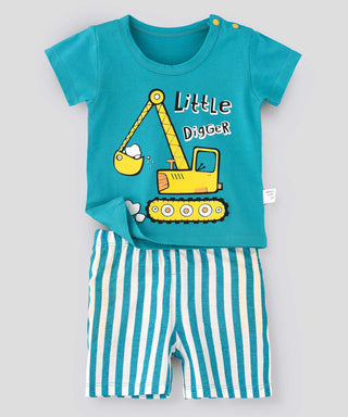 Babyqlo Little Digger Tee with Shorts Set - Green