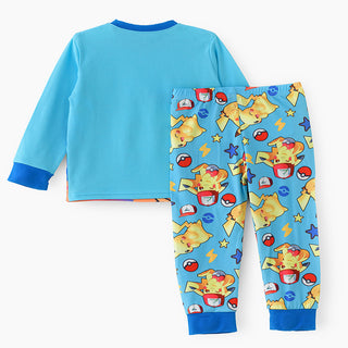 Pikachu printed glow in the dark cotton t-shirt with pajama set for boys