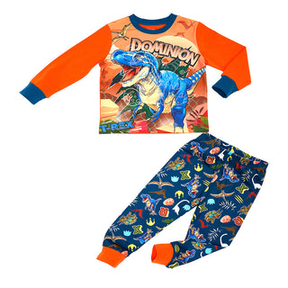 Dinosaur Dominion Glow-in-the-Dark Cotton Pajama Set for Boys