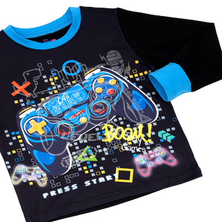 Gamer Glow-in-the-Dark Cotton Pajama Set for Boys