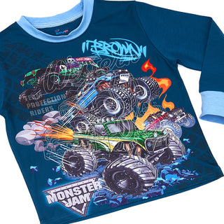 Monster Truck Glow-in-the-Dark Cotton Pajama Set for Boys