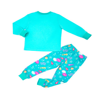 Mermaid and Unicorn Glow-in-the-Dark Cotton Pajama Set for Girls